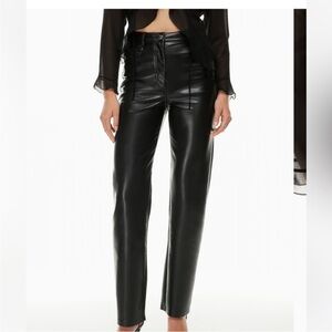 Aritzia Wilfred Melina Vegan Leather Trousers Size 10